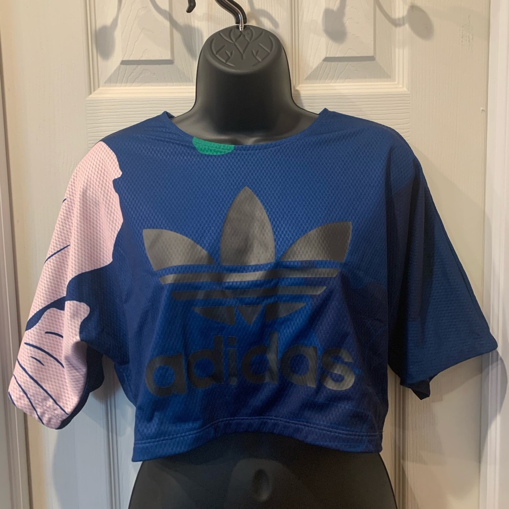 Adidas floral crop top